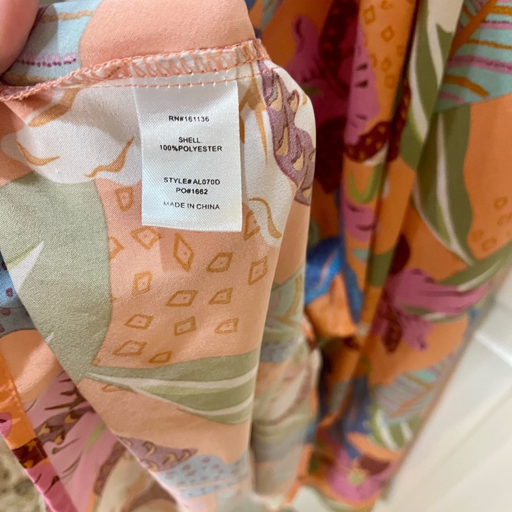 House of Chic Floral Maxi Wrap Dress Beautiful Multicolor Size L - Picture 7 of 7